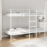 Bunk Bed without Mattress White 100x200 cm Steel 42000331