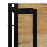 Headboard 100 cm Solid Wood Mango and Iron 4017543