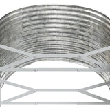 Garden Raised Bed Galvanised Steel 396x100x68 cm Silver 319077