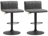 Adjustable Barstools Set of 2, Swivel Counter Bar Chairs, Bar Stools with Footrest, PU Leather, Gas T3398P330534