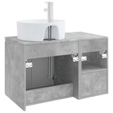 Bathroom Furniture Set 2 pcs Concrete Grey Engineered Wood 3404077