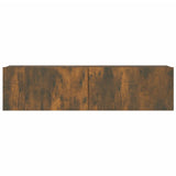 TV Wall Cabinet Smoked Oak 120x30x30 cm Engineered Wood 815099