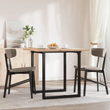 Dining Table O-Frame 80x80x75.5 cm Solid Wood Pine and Steel 3282739
