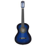 8 Piece Classical Guitar Beginner Set Blue 1/2 34" 70125