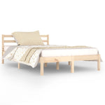 ZNTS Bed Frame without Mattress Solid Wood Pine 120x200cm 810425