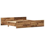 Bed Frame with Headboard Old wood 200 x 200 cm Engineered wood 3329303