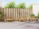 Outdoor Sofa Set 9 pcs White Solid Acacia Wood 3388073