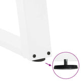 ZNTS Coffee Table Legs U-Shaped 2 pcs White 50x cm Steel 4012745