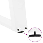 ZNTS Coffee Table Legs U-Shaped 2 pcs White 70x cm Steel 4012753