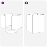 Garden Planter 2 pcs Silver 30 x 30 x 40 cm Stainless Steel 8005339
