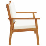 Garden Bench with Cushion Brown Solid Acacia wood 4106578