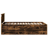 Bed Frame Smoked Oak 120 x 200 cm Engineered Wood 3408603