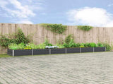 Planter Anthracite 580 x 100 x 45 cm Galvanised Steel 42018227