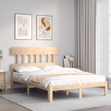 Bed Frame without Mattress Small Double Solid Wood Pine 3193566