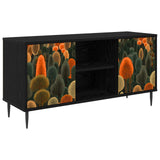 TV Cabinet ZAANDAM 102 x 33 x 51 cm Black Oak Engineered Wood 8007060