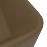 147051 Luxury Wash Basin Matt Cream 41x30x12 cm Ceramic