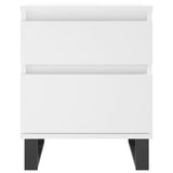 Bedside Cabinet White 40x35x50 cm Engineered Wood 830684