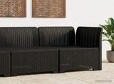 1-Seater Garden Sofa Rattan Look PP Anthracite 8011812