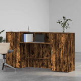 Reception Desk Smoked Oak 200x50x103,5 cm Engineered Wood 3324218