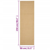 Rug Natural Sisal 80x250 cm 136307