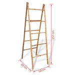 ZNTS Double Towel Ladder with 5 Rungs Bamboo 50x160 cm 243714