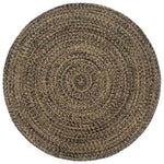 ZNTS Handmade Rug Jute Black and Brown 240 cm 343622