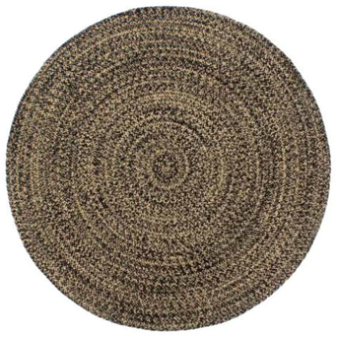 ZNTS Handmade Rug Jute Black and Brown 240 cm 343622