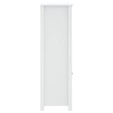 Bathroom Cabinet BERG White 69.5x34x110 cm Solid Wood Pine 358546