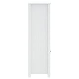 Bathroom Cabinet BERG White 69.5x34x110 cm Solid Wood Pine 358546