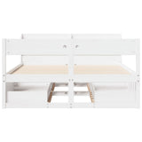Bed Frame without Mattress White 150x200 cm King Size Solid Wood Pine 3307120