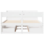 Bed Frame without Mattress White 140x200 cm Solid Wood Pine 3307123
