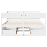 Bed Frame without Mattress White 140x200 cm Solid Wood Pine 3307123