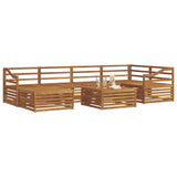 Outdoor Sofa Set 7 pcs Natural Solid Acacia Wood 3373794