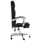 Reclining Office Chair Black Faux Leather 349799