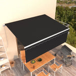 ZNTS Manual Retractable Awning with Blind 4.5x3m Anthracite 3069319