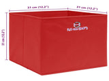 Storage Boxes 10 pcs Red 32x32x32 cm Fabric 288363