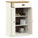 Shoe Cabinet VIGO White 60x35x96 cm Solid Wood Pine 353167