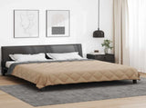 Full Year Duvet Anthracite and Taupe 220 x 260 cm Microfiber 42025546