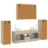 Bathroom Furniture Set 6 pcs Sonoma Oak 3407145
