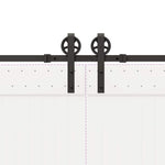 Sliding Door Hardware Kit 400 cm Steel Black 3295798