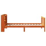 Bed Frame with Headboard without Mattress Wax Brown 75x190 cm Small Single 3306590