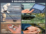 Metal Detector for Adults and Beginners, Gold Detector with Higher Accuracy IP68 Waterproof Coil, 5 T3398P320150