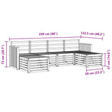 Sofa Sets 6 pcs Natural Solid Acacia Wood 3375244