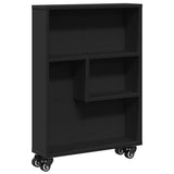 Narrow Storage Trolley Black 48x13x68 cm Engineered Wood 855224