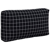 Pallet Cushions 3 pcs Black Check Pattern Oxford Fabric 360960