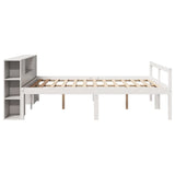 Bookcase Bed without Mattress White 180x200 cm Super King Solid Wood Pine 3321976