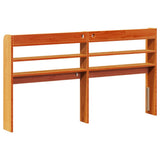 Headboard with Shelves Wax Brown 150 cm Solid Wood Pine 850949