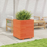 Garden Planter Wax Brown 60x60x72.5 cm Solid Wood Pine 3282581