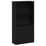 Bookcase Black Oak 60x24x120 cm Engineered Wood 860419