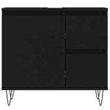 Bathroom Cabinet Black 65x33x60 cm Engineered Wood 831605